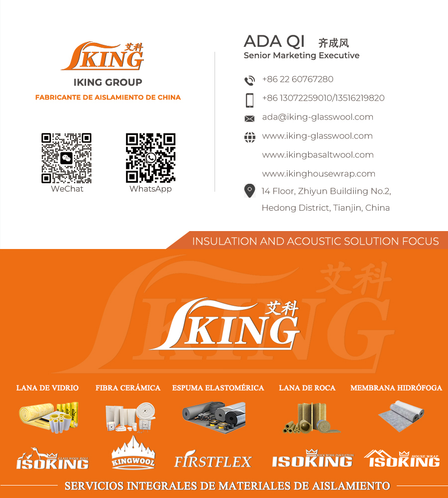 ISOKING HVAC Department Manager Ada business card, providing professional glass wool insulation and HVAC insulation solutions